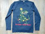 Kersttrui blauw T-rex maat 158 trui Kerst, Ophalen of Verzenden, Zo goed als nieuw, Jongen, Trui of Vest