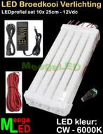 LED profiel strip SET 10x 25cm Vogelkooi Broedkooi Kweekkooi, Dieren en Toebehoren, Ophalen of Verzenden, Nieuw, Aluminium, Broedkooi of Kweekkooi
