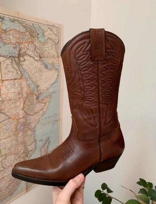 Joe Sanchez cowboylaarzen 37 western boots bohemian laarzen, Kleding | Dames, Schoenen, Zo goed als nieuw, Hoge laarzen, Bruin