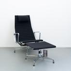 2x Vitra Eames EA 124 + 125 Set Zwart Hopsak - Chroom, Ophalen of Verzenden, Zo goed als nieuw, Metaal, 50 tot 75 cm