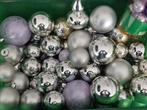 Set zilveren en lila kerstballen voor grote boom, Diversen, Ophalen, Zo goed als nieuw