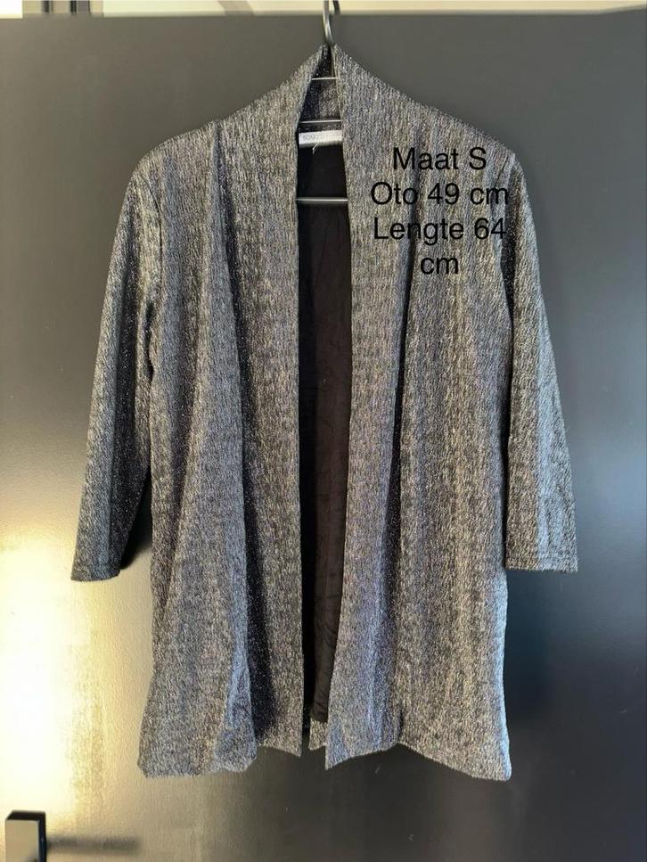 Soaked in Luxury Jasje Maat S, Kleding | Dames, Jasjes, Kostuums en Pakken, Zo goed als nieuw, Jasje, Maat 36 (S), Grijs, Ophalen of Verzenden