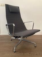Vitra Eames EA 124 fauteuil, chroom, grijs hopsak, Designb, Minder dan 75 cm, Ophalen of Verzenden, Zo goed als nieuw