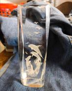 Glazen beeld met Dolfijnen, Huis en Inrichting, Woonaccessoires | Vazen, Ophalen, Overige kleuren, 50 tot 75 cm, Glas