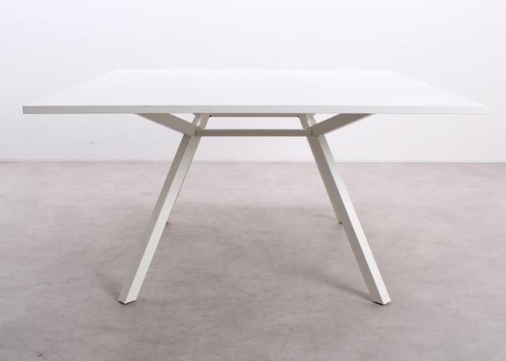 MR Tafel | Wit, Huis en Inrichting, Tafels | Eettafels, Zo goed als nieuw, 100 tot 150 cm, 100 tot 150 cm, Vijf personen of meer