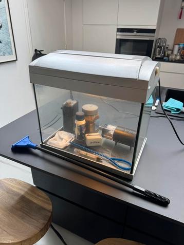 Superfish aquarium + filter, feeder, voer, etc beschikbaar voor biedingen