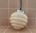 Art deco roze hanglamp, hallamp, vintage, retro lamp, Ophalen of Verzenden