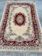 Handgeknoopt tapijt 130cm x 215cm chinees china scheerwol, Gebruikt, 100 tot 150 cm, Groen, Handgeknoopt tapijt kleed scheerwol chinees china wol vloer