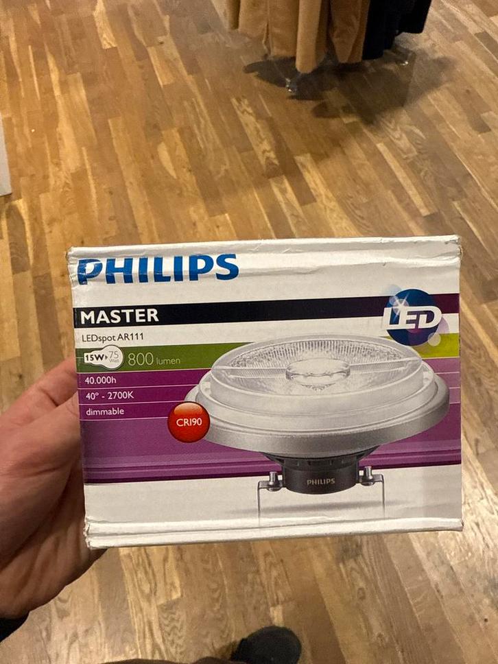 Philips AR111 G53 spot led - 48 stuks (8 nieuw, 40 gebruikt), Huis en Inrichting, Lampen | Spots, Gebruikt, Metaal of Aluminium
