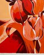 Zeefdruk Derox - Oranje tulpen, Antiek en Kunst, Kunst | Litho's en Zeefdrukken, Verzenden