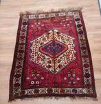 Zwaar Vintage Perzisch Tapijt - Rood/Wit/zwart 130x170cm WOL, 100 tot 150 cm, Klassiek, Ophalen of Verzenden, Zo goed als nieuw