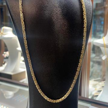 14k gouden koningsketting massief schakel italy beschikbaar voor biedingen