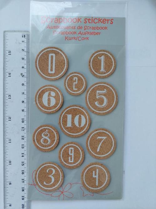 Kurken scrapbook stickers B, Hobby en Vrije tijd, Scrapbooking, Nieuw, Versiering of Embellishment, Overige merken, Ophalen