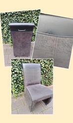 Eetkamerstoelen, Huis en Inrichting, Stoelen, Ophalen of Verzenden, Gebruikt, Grijs, Vier