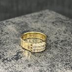 14 karaat gouden ring massief heren ring, Sieraden, Tassen en Uiterlijk, 20 of groter, Heer, Ophalen of Verzenden, Zo goed als nieuw