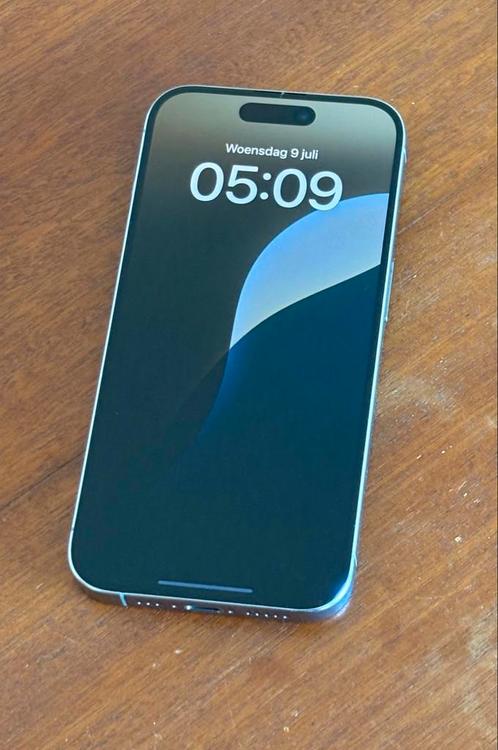 Prachtige iPhone 15 Pro Naturel 128GB, met krasvrij scherm!, Telecommunicatie, Mobiele telefoons | Apple iPhone, Zo goed als nieuw