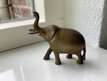 Olifant beeldje messing koper vintage olifantje beschikbaar voor biedingen