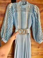 Blauwe Gehaakte Jurk - Maat S, Kleding | Dames, Jurken, Blauw, Ophalen of Verzenden, Zo goed als nieuw, Knielengte