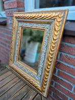 Mooie vintage brocante barok stijl spiegel, Ophalen, Rechthoekig, Minder dan 50 cm, Minder dan 100 cm