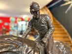 XL sculptuur Brons Ruiter te Paard - I. Bonheur - 20e Eeuw, Antiek en Kunst, Kunst | Beelden en Houtsnijwerken, Ophalen