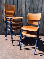 Elbe robuuste schoolstoelen uit de jaren 70 / + 200 stuks, Vijf, Zes of meer stoelen, Blauw, Metaal, Gebruikt