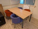 Vergadertafel 2*1m met 4 stoelen, Huis en Inrichting, Tafels | Eettafels, Ophalen, Gebruikt, 100 tot 150 cm, 200 cm of meer