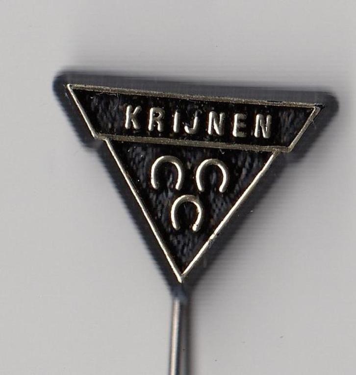 Breda Bier Drie Hoefijzers driehoek speldje, Verzamelen, Speldjes, Pins en Buttons, Gebruikt, Speldje of Pin, Overige onderwerpen