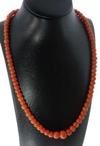 Bloedkoraal antieke ketting zalmroze kraal 14k slot goud, Sieraden, Tassen en Uiterlijk, Antieke sieraden, Verzenden, Goud, Ketting