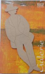 MDF Rico Design Galerie Man met hoed 38 cm, 5 mm dik, Materiaal, ., Nieuw, Ophalen of Verzenden