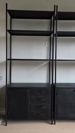 2 stoere zwart metalen Giga Meubel kasten - los te koop!, Huis en Inrichting, Ophalen, Met deur(en), 200 cm of meer, 50 tot 100 cm