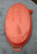 FE BELGIUM oranje gietijzer ovenschaal spekpan 34 cm (G191), Huis en Inrichting, Gebruikt, Gietijzer, Ophalen of Verzenden, Keramische plaat