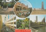 ALMERE Markt Winkelcentrum Terras Toren Kerk Groeten, Verzamelen, Ansichtkaarten | Nederland, Verzenden, 1980 tot heden, Ongelopen