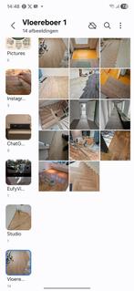 Mooie houten/pvc/vinyl vloer ?visgraatmotief,geëgaliseerd?, Parket, 50 tot 150 cm, Nieuw, 10 tot 30 cm