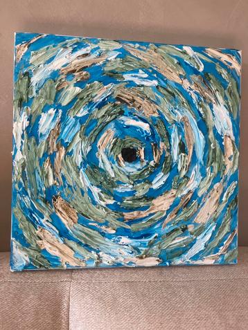Textured Art | “vortex elements of the world” | canvas 30x30 beschikbaar voor biedingen