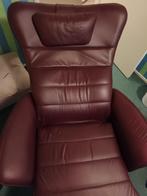 Bordeaux kleurige relaxstoel, Huis en Inrichting, Fauteuils, Ophalen, Gebruikt, 75 tot 100 cm, Metaal