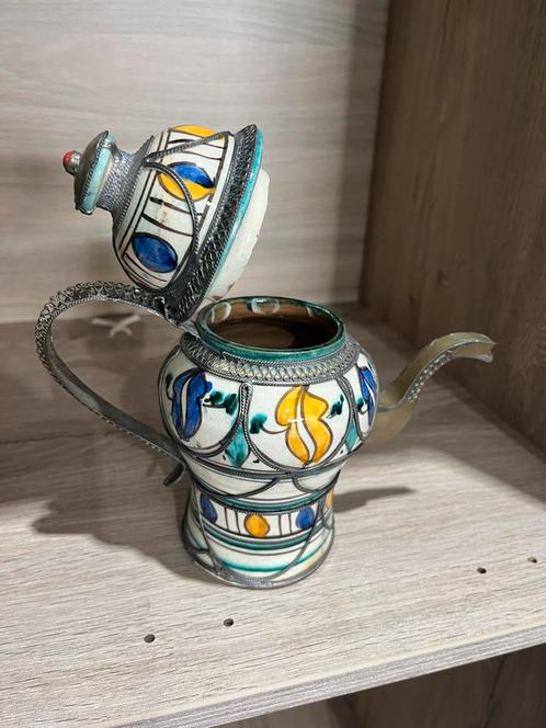 Marokkaanse Theepot Keramiek Handgemaakt, Antiek en Kunst, Antiek | Keramiek en Aardewerk, Ophalen of Verzenden