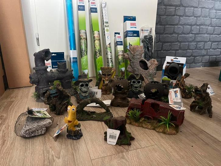 Partijtje aquarium toebehoren en deco, ook losse verkoop, Dieren en Toebehoren, Vissen | Aquaria en Toebehoren, Nieuw, Overige typen