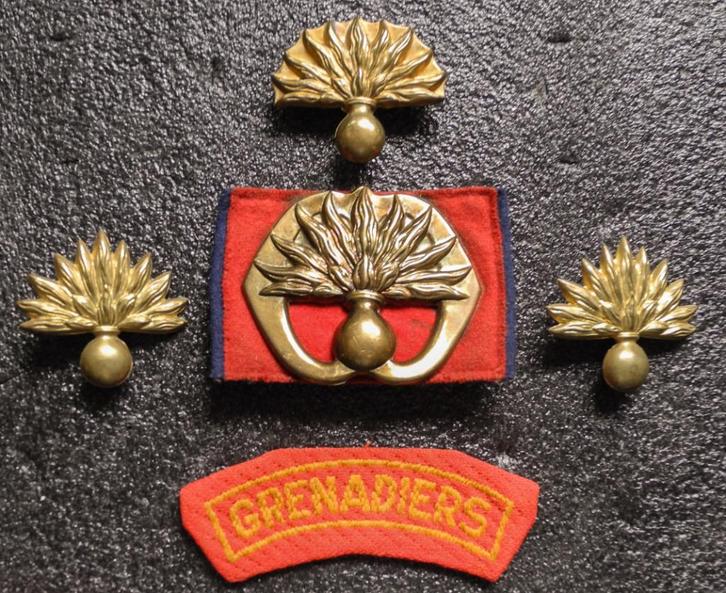 Grenadiers Setje 1, Verzamelen, Militaria | Algemeen, Landmacht, Embleem of Badge, Nederland, Verzenden