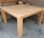 Eettafel vierkant 140x140 massief onbehandeld Teak, Huis en Inrichting, Tafels | Eettafels, Ophalen, Zo goed als nieuw, Vijf personen of meer