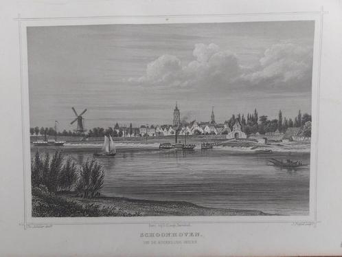 82 /  Schoonhoven Gravure uit 1860, Antiek en Kunst, Kunst | Etsen en Gravures, Ophalen of Verzenden