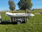 Opblaasbare rubberboot met buitenboordmotor, Watersport en Boten, Rubberboten, Ophalen, Gebruikt, Benzine, Minder dan 70 pk
