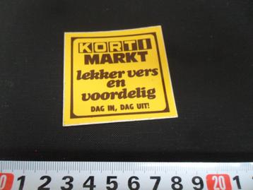 sticker Supermarkt KORTI Markt lekker vers en voordelig  beschikbaar voor biedingen