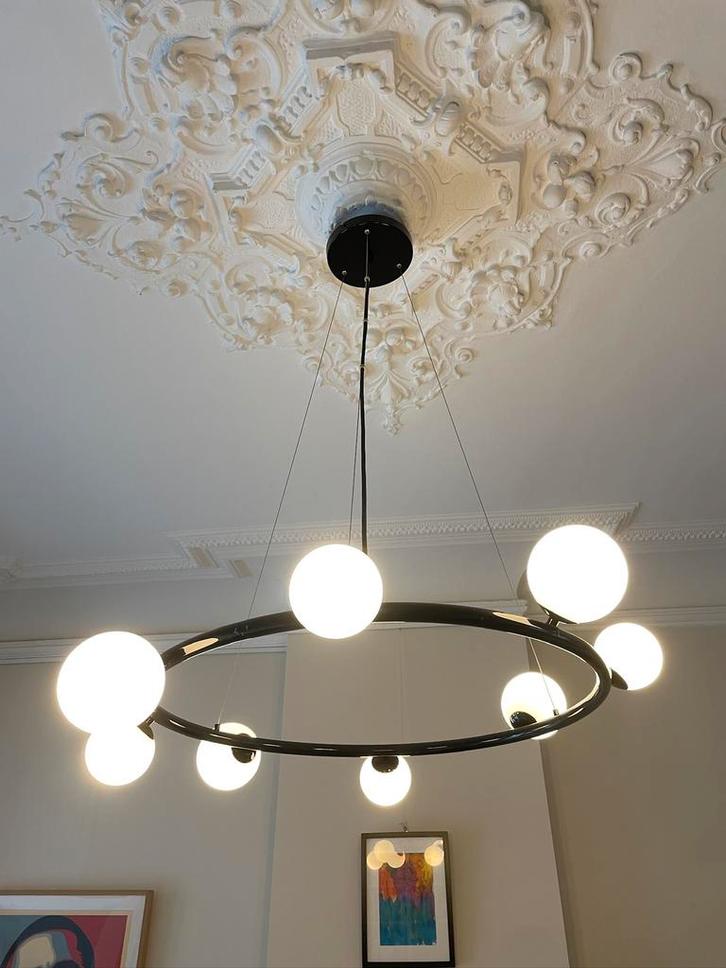 Moderne kroonluchter, Huis en Inrichting, Lampen | Plafondlampen, Zo goed als nieuw, Ophalen of Verzenden