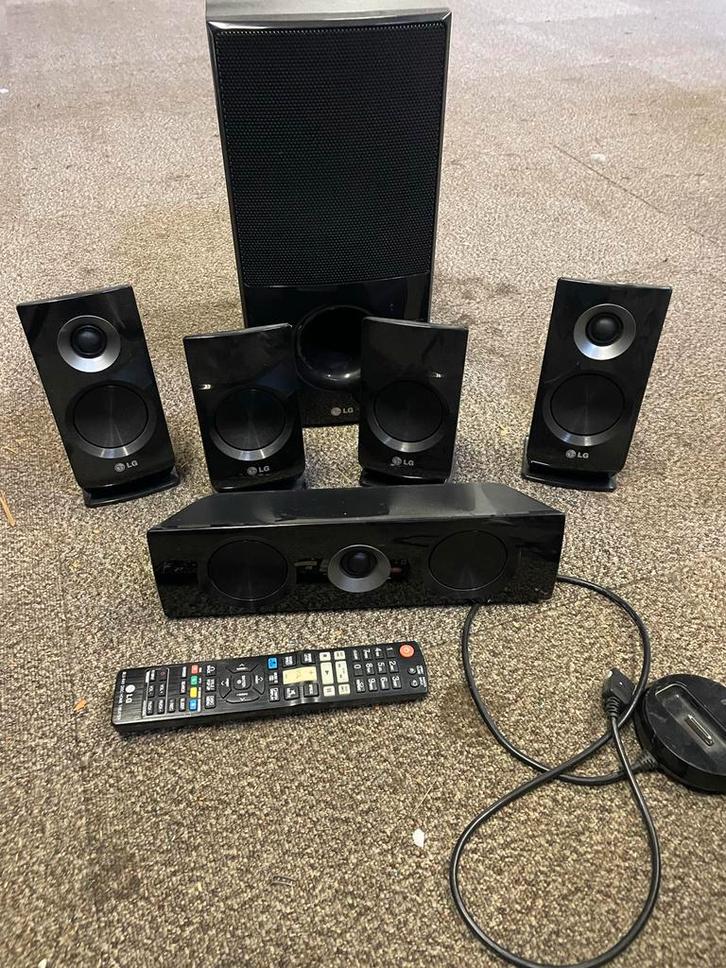 LG 5.1 Home Cinema speakers, Audio, Tv en Foto, Home Cinema-sets, Gebruikt, Dvd-speler, 5.1-systeem, 40 tot 70 watt, Ophalen