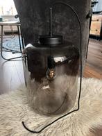Zwart glazen hanglamp, Huis en Inrichting, Woonaccessoires | Stolpen, Ophalen, Zo goed als nieuw