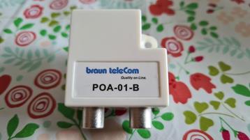 2 weg splitter kabel Braun POA-01-B