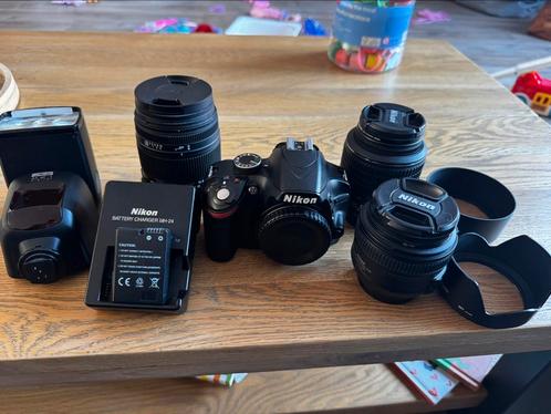Complete set Nikon D3200 met 3 lenzen!, Audio, Tv en Foto, Fotocamera's Digitaal, Zo goed als nieuw, Nikon, Ophalen of Verzenden