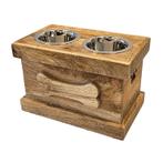 Honden Voerbak Voederbak Hondenbar Drinkbak Mangohout, Info@dehanzeherten.nl, De Hanze Herten BV, Nieuw, Ophalen of Verzenden