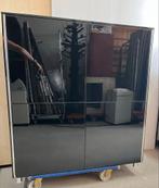 Castelijn zwarte hoogglans kast, Ophalen, 100 tot 150 cm, 200 cm of meer, Modern