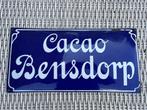 Origineel emaille reclame bord - Cacao Bensdorp, Reclamebord, Gebruikt, Ophalen of Verzenden